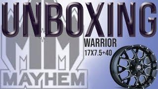 Mayhem Warrior 17x7.5 +40 Wheel Rim Unboxing