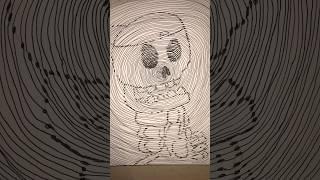 Spiral drawing skeleton #art #drawing #spooky