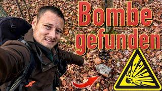 Scharfe Bombe mit Metalldetektor gefunden!! ️ (Schatzsuche im Wald) - WW2 Sondeln