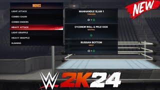 7 *NEW* HIDDEN MOVES FOUND AFTER PATCH UPDATE 1.23 IN WWE2K24!!