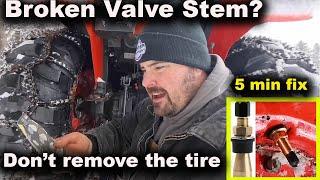 Fixing a Broken Valve Stem  WITHOUT Taking Off the Tire