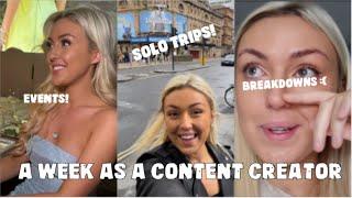 A WEEK IN MY LIFE AS A CONTENT CREATOR! solo trips, crying & influencer events!