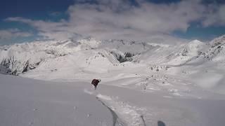 Offpist- Snowboarding with awesome view in Ischgl