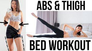 ABS & THIGH WORKOUT IN BED | Flat Belly & Slim Thighs BURN  ~ Emi