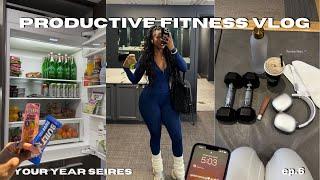 Your *YEAR* series ep.6 | *productive* motivating fitness vlog, cardio, grocery shopping, meal prep