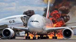 Emergency Landing Crash In Airport| Mid Air Collision | Emirates A380