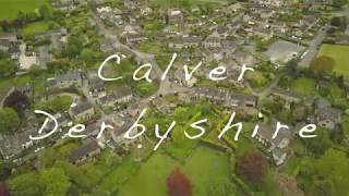 Aerial film of Calver in Derbyshire