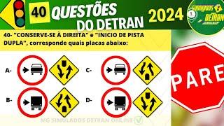 SIMULADO DO DETRAN 2024 COMENTADO - DETRAN MG 2024