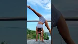 Hand Stand Flexible Stretching Yoga Pose