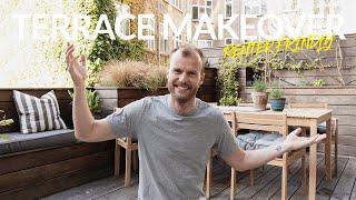 Copenhagen Terrace Transformation | Budget renter-friendly terrace makeover