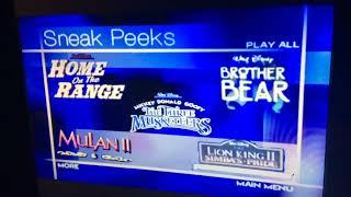 Sneak Peeks Menu to Jimmy Neutron:Attack Of The Twonkies 2004 DVD