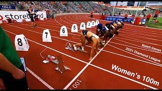 Women's 100m.  Bislett Games.  Diamond League.  Bislett Stadium, Oslo, Norway, July 1, 2021.