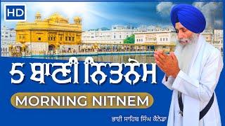 Full Morning Nitnem ● Japji Sahib ● HD 5 Bani Nitnem  ●  Bhai Sahib Singh Canada Wale