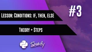 3 Conditions: if, then, else theory