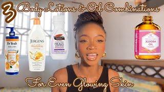 Body lotions and Oils for Even Glowing Skin | #eniolaadebola #drteals #jergens #bodycare