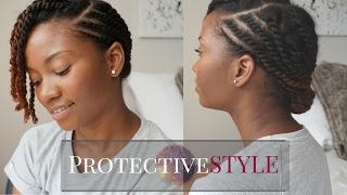 Easy Flat Twist Protective Style || Natural Hair