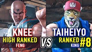 T8  KNEE (High Ranked Feng) vs TAIHEIYO (#8 Ranked King)  Tekken 8 High Level Gameplay