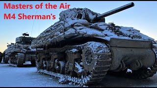 On the set of "Masters of the Air" with M4 Shermans