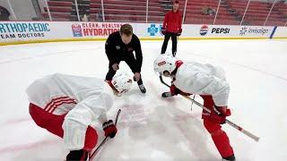 On-Ice Demo: How the Carolina Hurricanes attack face-offs