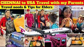 ️ சொந்த ஊரை விட்டு போக நேரம் வந்தாச்சு | India - USA Flight Travel | Qatar Airways | USA Tamil VLOG