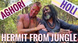 HOLI with AGHORI. Hermit from jungle.Master Ram India Maharashtra 2023 г.