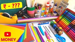 craft haul with price , purchased craft items from youtube money , indian art and craft supplies