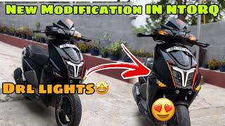 New Modification In NTORQ 125️‍ DRL LIGHTS INSTALLED || RIDE WITH PANTHER ||