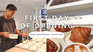 home croissanterie cafe opening vlog ️ | BEHIND THE SCENES: business owner & pastry chef  ‍