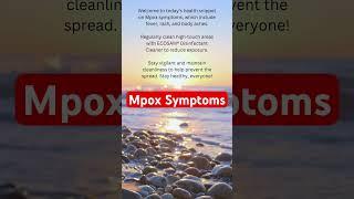 Mpox Symptoms ECOSAM® Disinfectant Cleaner #mpox #ecosam #disinfectant