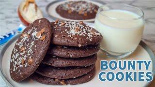 How To Make Bounty Cookies | Double Chocolate Coconut Cookies | Soft And Chewy Coconut Cookies