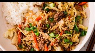 Asian Ground Beef and Cabbage Stir Fry (Paleo, Whole30)