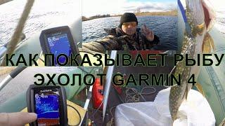 КАК ПОКАЗЫВАЕТ ЩУКУ ЭХОЛОТ "GARMIN 4" НА ПРАКТИКЕ !