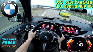 2023 BMW X5 xDrive50e 489 PS TOP SPEED AUTOBAHN DRIVE POV