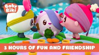 BabyRiki | 3 Hours of Fun and Friendship  Best episodes collection | Cartoons for Kids | 0+