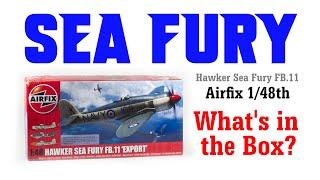 Airfix Hawker Sea Fury FB.11 1/48th scale 2020 release unboxing - HD 1080p