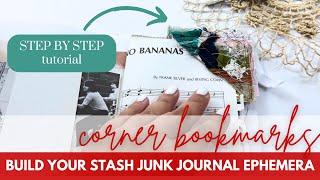 Build Your Stash! EASY Junk Journal Ephemera FABRIC BOOKMARKS #junkjournalephemera #junkjournals