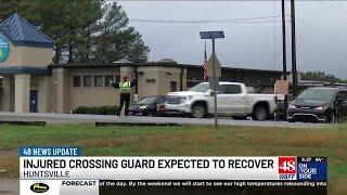 Son of injured Madison Co. crossing guard says his mother is expected to make a full recovery