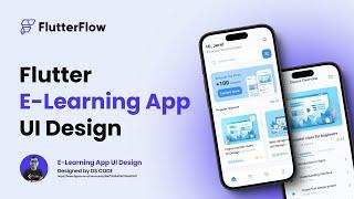 Flutter UI Tutorial - E-Learning Online Course App UI Design without Coding using FlutterFlow