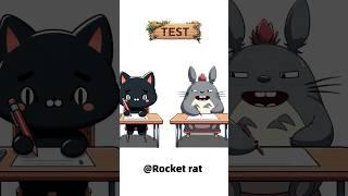 Rocket rat failed the school test  #school #shorts #funny #cat #memes #ai