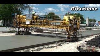 Highway Concrete Machines At Work