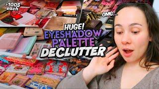 500+ EYESHADOW PALETTE DECLUTTER!! 2024