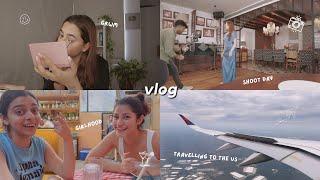 shoot day, girlhood + travelling to the US! | vlog