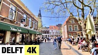 DELFT, NETHERLANDS  [4K] City Centre Walking Tour