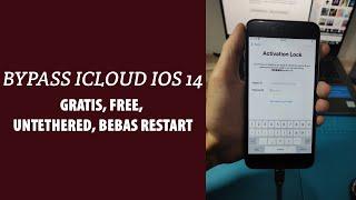 BYPASS ICLOUD IOS 14 BEBAS RESTART UNTETHERED GRATIS FREE