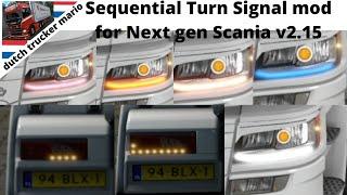 ets 2 dutch trucker mario scania next gen Sequential Turn Signal mod for