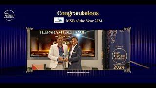 Teeparam Exchange Winner of MSB of the Year Brit Fintech Awards 2024 | International Money Transfer