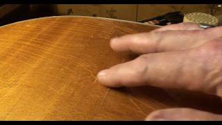 Acoustic guitar cracked top repair by Randy Schartiger guitar repair videos