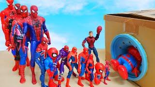 Various Size of Spiderman Walk into the Hole in Spo Spo Box #3