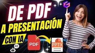 ️ ¡Convierte tu #PDF en una #Presentación de #PowerPoint con IA IMPRESIONANTE