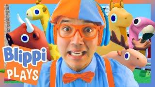 Blippi Plays Find The Animals on Roblox! | Blippi Plays Roblox! | Educational Gaming Videos